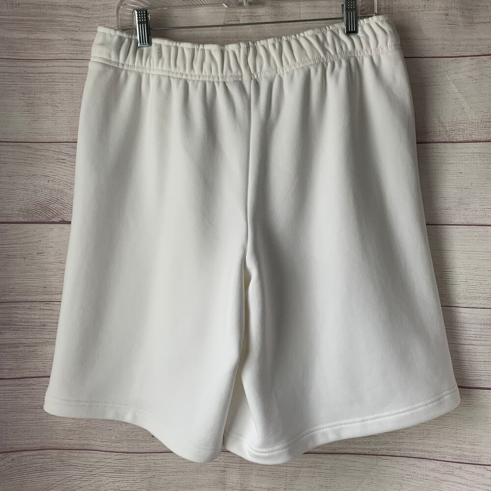 Athleta Terry Heavyweight Bermuda Shorts Bright White Drawstring Waist Size M - Picture 4 of 16